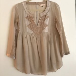 Rebecca Taylor Short Tunic Style Top w/Pockets